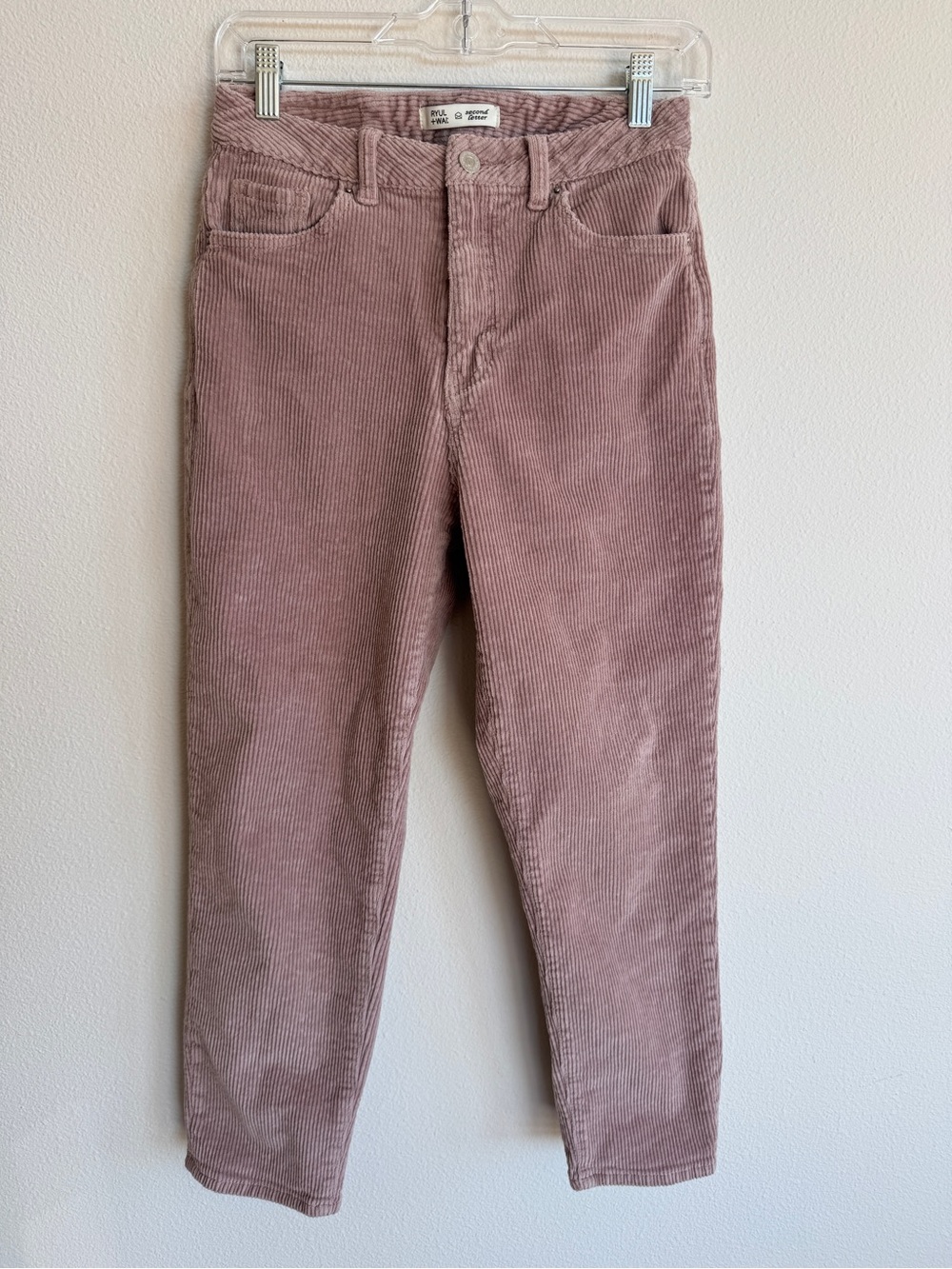 Ryul + Wai x Second Letter Pink Corduroy Cropped Pants Women’s Size Small
